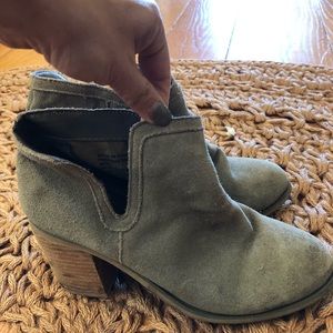 Suede heeled booties